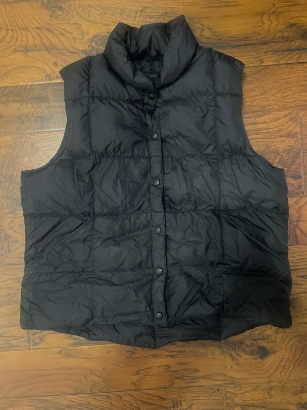 Black Lands End kids XL 18-20 Puffer Vest goose down